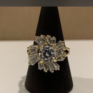 Gold and Silver Floral Ring